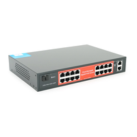 16-портовий гігабітний керований PoE комутатор YOSO YO316-240 з 16 портами POE 1000Мбіт + 2 UP-Link 1000Мбіт + 1 SFP. 52V/240W. APP-Amitres Зображення