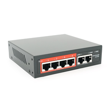 4-портовий керований PoE комутатор YOSO YO204D -52 з 4 портами POE 100Мбіт + 2 UP-Link 100Мбіт 52V/52W. APP-Amitres Зображення