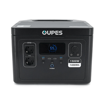 Портативний джерело живлення OUPES S015, LiFePO4, потужність 1500Вт, пікова 3600Вт, 1488Wh, 2*USB-A:18W, 2*USB-C:140W, DC12V/10A,359*271*278 мм,13.9 кг Изображение