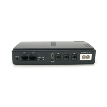 ДБЖ UPS-18W DC1018P YT45103 для роутерів/комутаторів/PON/POE-430, 5//9/12V, 1A, 10000MAh(знімні 4*2500MAh), Black, BOX Зображення