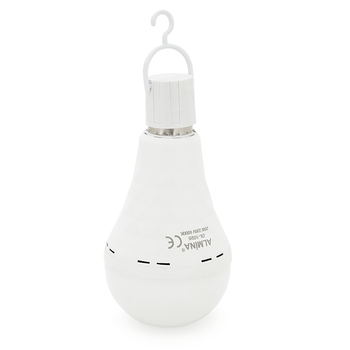Лампочка з акумуляторами ALMINA DL-1025, 220-240V, до 2 годин роботи, 4 години зарядки, 25W(250W), E27, 2700Лм, 6500K, Box Зображення
