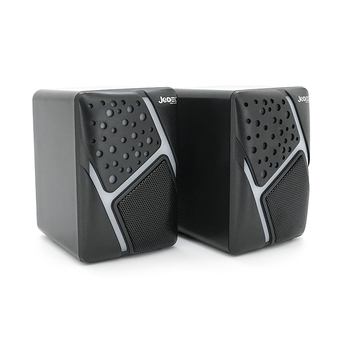 Колонки 2.0 JEDEL S-527 USB+3.5mm, 2x3W, 120Hz-20KHz, з LED підсвічуванням, 65х80х100 мм, Black, BOX Зображення