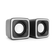 Колонки 2.0 JEDEL S-575 USB+3.5mm, 2x3W, 30Hz-16KHz, з LED підсвічуванням, 72х73х65 мм, Black, BOX Зображення