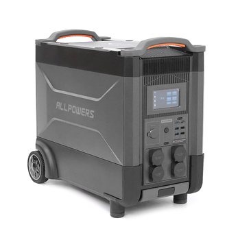Power station ALLPOWERS R4000 APP Control, Wi-Fi, Bluetooth, 4000W, 3456Wh LiFePO4 3500Cycles, MPPT 3000w max, CAR port, DC12/24V, 4хAC 220V, 2xUSB-TYPE-C 100W, 2xUSB-A 18W, 2xUSB-A 12W, XT60, wireless 15W, Fast charge 60min, 540×490×300mm, 45kg Зображення