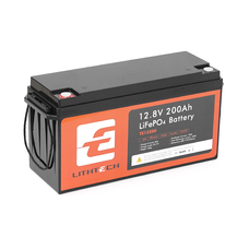 LITHTECH TE12200B + Bluetooth LiFePO4 12,8V 200Ah, 2.25kWh, BMS200A@4S, 6000 cycles Изображение