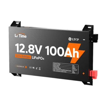 Аккумуляторная батарея LiFePO4 Li-TIME 12.8V 100Ач 1280Wh, BMS 100A, METAL CASE, до 6000 циклів Зображення