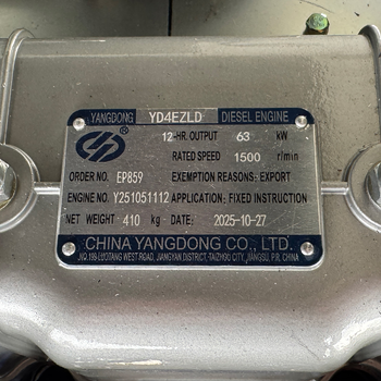 Дизельний генератор OYAL OYY-85 YANG DONG Y4EZLD 80KVA/64KW, Альтернатор OYL224F, витрата 75% навантаження - 10,5 літрів/год, 230/400 В, 50 Гц (AVR+ATS) 2400*1000*1500 мм, 1100 кг, 170 л Зображення