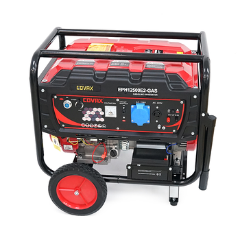 Генератор бензиновий COVAX EPH12500E2-GAS, 8.0kW, бензин/газ, однофазний 220V, 50Hz, DC12V, 18HP, Electric Starter, tank 25L, 705x560x570mm, 86kg Изображение