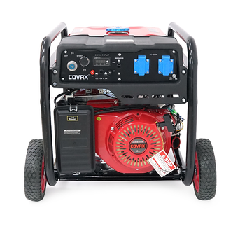 Генератор бензиновий COVAX XL7500CV-E2, 5.0kW, однофазний 220V, 50Hz, DC12V, 13HP, Electric Starter, tank 25L, 690x535x555mm Изображение