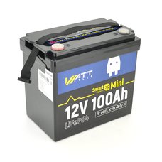 Аккумуляторная батарея WattCycle LiFePO4 WT12V100AH100MINIBT Bluetooth 12,8V 100Ah, 1,28kWh, BMS50A@4S, 6000 cycles, 229x138x208, 9.5kg Изображение