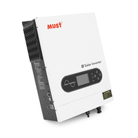 Гібридний інвертор MUST PV18-6248ECO. 6200W, 48V, струм заряду 100A, 170-280V, MPPT (100А, 120-450 Vdc), 428x318x140 мм. 10 кг. Зображення