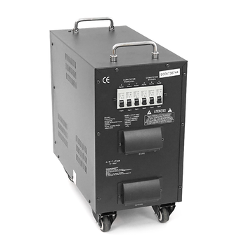 Стабілізатор напруги Conter MSER-15KVA/12KW- 400V-V2 трифазний, сервопривід, монтажу підлоги, LED дисплей, діапазон 225-450V, AC400±3%, колодка, 416x219x352 mm, 33.8kg Зображення