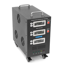 Стабілізатор напруги Conter MSER-15KVA/12KW- 400V-V2 трифазний, сервопривід, монтажу підлоги, LED дисплей, діапазон 225-450V, AC400±3%, колодка, 416x219x352 mm, 33.8kg Изображение