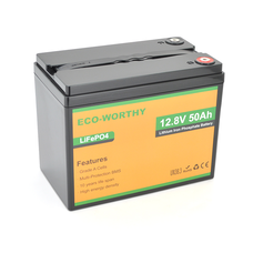 Аккумуляторная батарея Eco-Worthy LiFePO4 12,8V 50Ah,(50/50A), 0°C до 60°C, винт M8, 233х135х215 мм. 6.4 кг Изображение