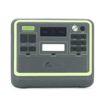 Портативная зарядная станция FOSSiBOT F2400, 2200W/2048Wh LiFePO₄, MPPT 500W max, XT60-12V/25А, 2xDC5521-12V-3A, CarPort-12V-10A, 2xAC230V, 2xUSB-A-18W, 4xUSB-C-100W, Wi-Fi, Bluetooth, charge 2 h,386*840*321 мм. 22кг Зображення