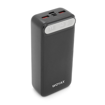 Power Bank WOYAX WY-30F 30000mAh, 22.5W, Black, 0.580kg, Box Зображення