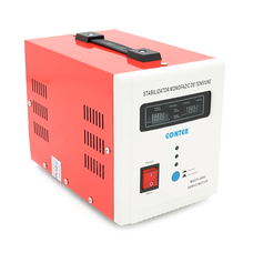 Стабілізатор напруги Conter MSER 2000 VA-V2/1600W однофазний, сервопривід, монтажу підлоги, LED дисплей, діапазон130-260V, AC230±3%, 2*Shuko, 5.2kg, Q2 Изображение