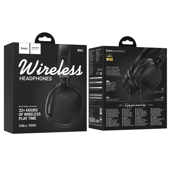 Бездротові Bluetooth навушники HOCO W64, Black, Box Зображення