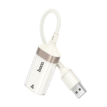 Контролер HOCO UA41 USB 2.0 to Ethernet - Мережевий адаптер 10/100Mbps, White, BOX Зображення