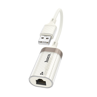 Контролер HOCO UA41 USB 2.0 to Ethernet - Мережевий адаптер 10/100Mbps, White, BOX Изображение