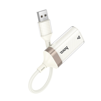 Контролер HOCO UA41 USB 2.0 to Ethernet - Мережевий адаптер 10/100Mbps, White, BOX Зображення