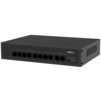 10-ти портовий некерований POE комутатор Imou SF110P з 8POE 100 Мбіт + 2хUP-Link 100Мбіт, до 250м, 65Вт, 220×162×44 мм Зображення