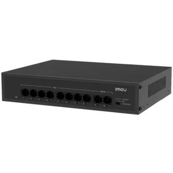 10-ти портовий некерований POE комутатор Imou SF110P з 8POE 100 Мбіт + 2хUP-Link 100Мбіт, до 250м, 65Вт, 220×162×44 мм Зображення