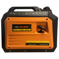 Генератор інверторний бензин NIC IG4300I, однофазний 220V, 50Hz, 3.2KW, мідна обмотка, ручний пуск, об'єм 5л. 23кг Зображення