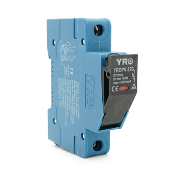 Корпус під плавкий запобіжник YROPV-32B DC FUSE 32A 1000V, на DIN-рейку, під запобіжник 10*38mm, синій Зображення