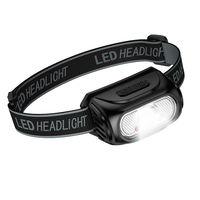 Налобний ліхтарик HOCO DL24, 3+3 режими, White+Red, sensor, корпус-пластик, водостійкий, ip44, живлення АКБ вбудований, USB Type-С кабель, Вох Зображення