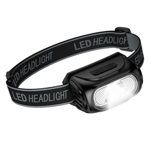 Налобний ліхтарик HOCO DL24, 3+3 режими, White+Red, sensor, корпус-пластик, водостійкий, ip44, живлення АКБ вбудований, USB Type-С кабель, Вох Зображення