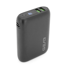PowerBank GEAR 10000mAh PD22.5W Display, 1*Type-C, 2*USB-A + 1*microUSB, Total Output 5V-3A, Black Зображення