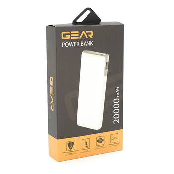 PowerBank GEAR 20000mAh PD70W Display, 2*Type-C, 1*USB-A, Total Output PD45W+5V-3A, Black Изображение